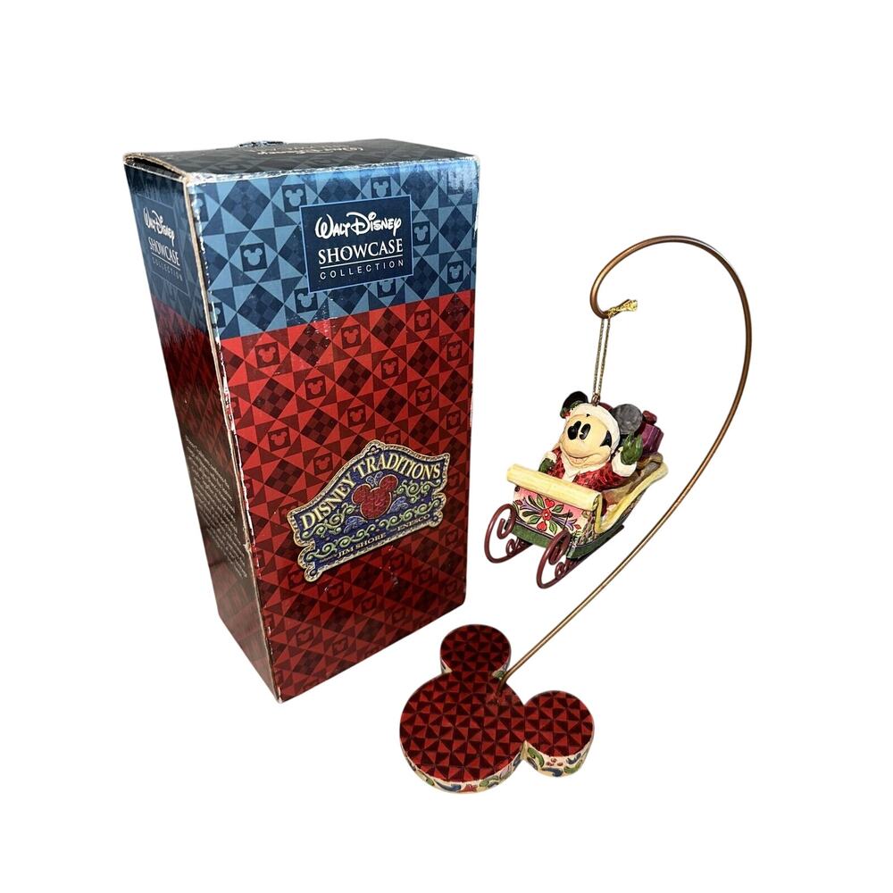 '08 Walt Disney Showcase Jim Shore Collection Santa Mickey Stand Box Traditions